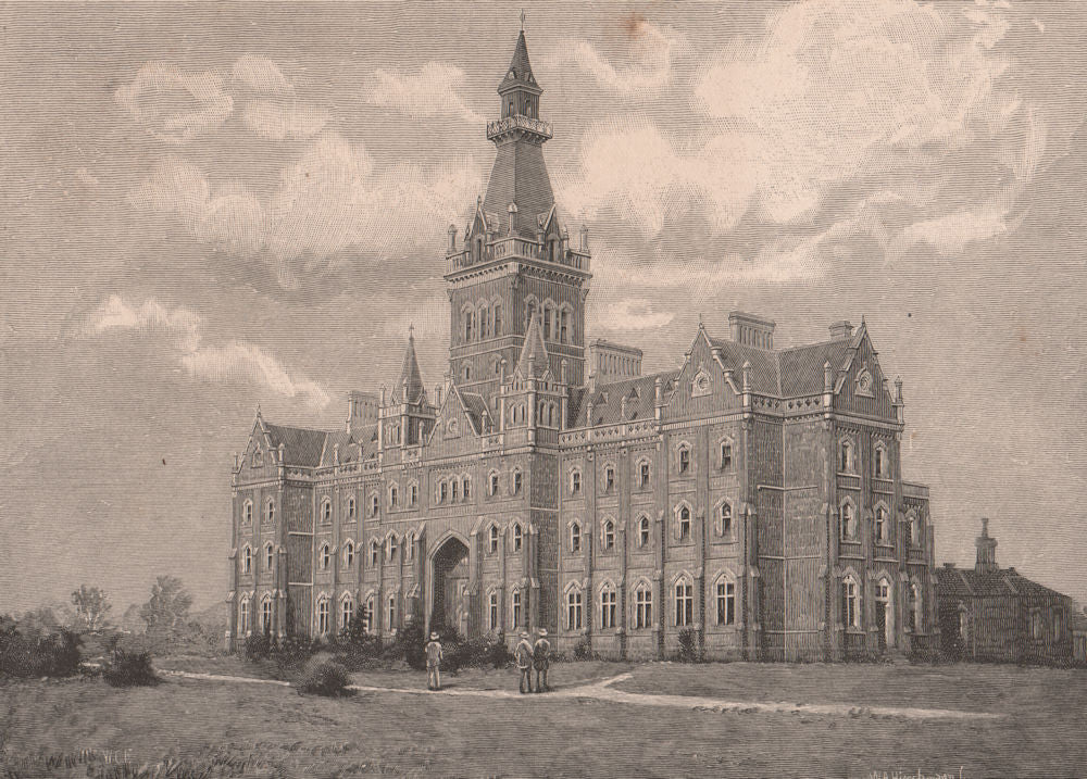 ORMOND COLLEGE. MELBOURNE. Australia 1888 old antique vintage print picture